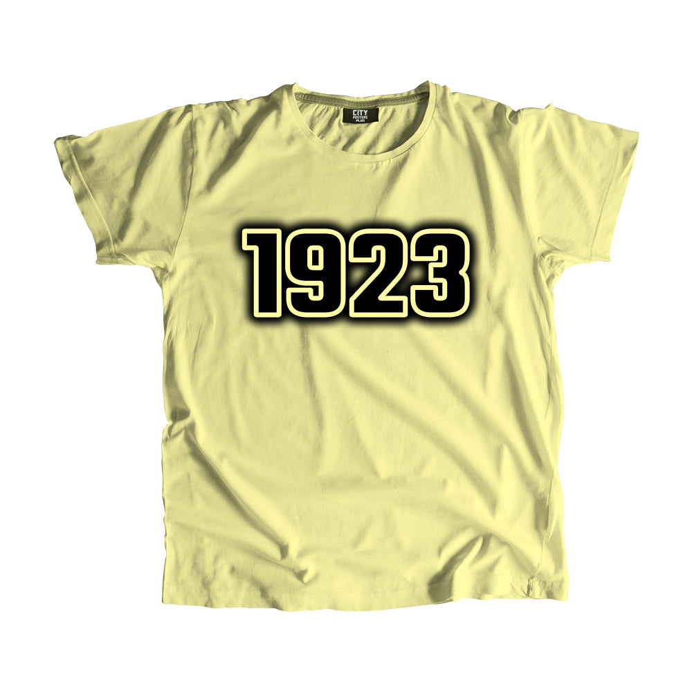 1923 Vintage Heritage Year Men Unisex T-Shirt (Butter Yellow)