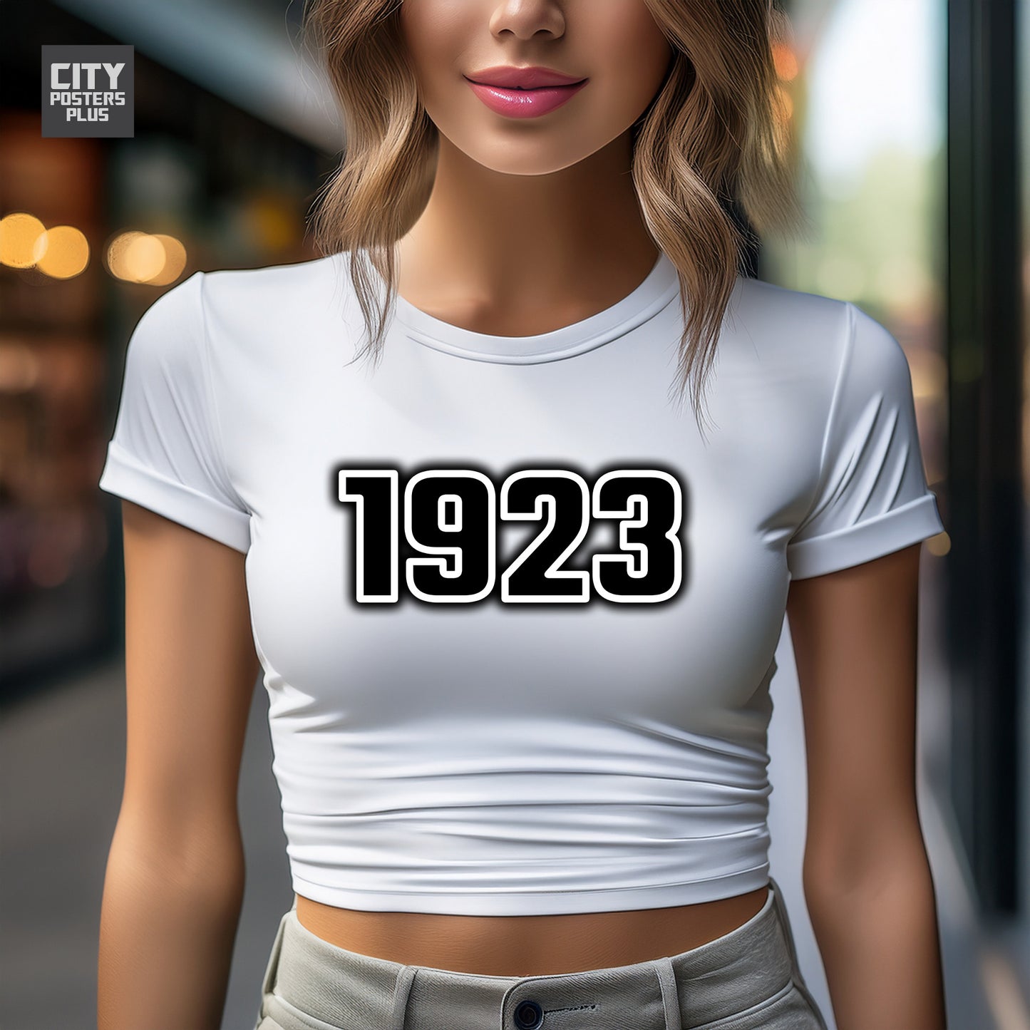 City Posters Plus 1923 Vintage Birth Year Women Crop Top