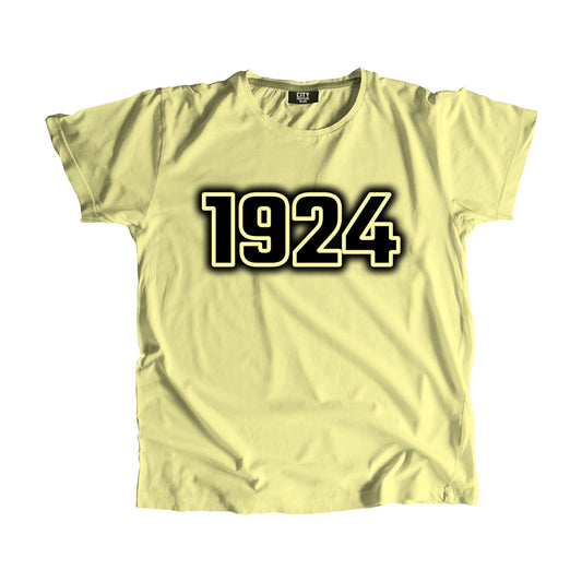 1924 Vintage Heritage Year Men Unisex T-Shirt (Butter Yellow)