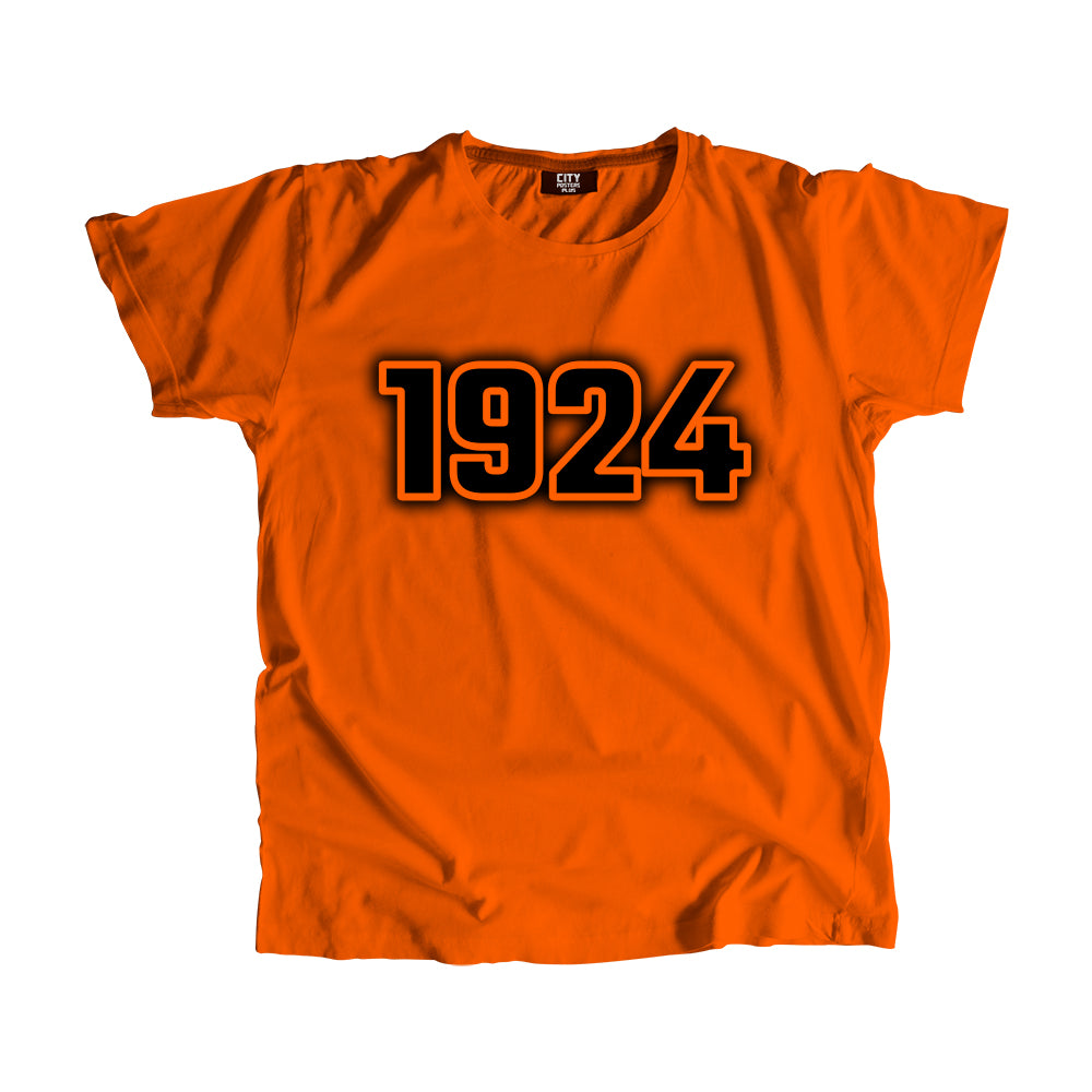 1924 Vintage Heritage Year Men Unisex T-Shirt (Orange)