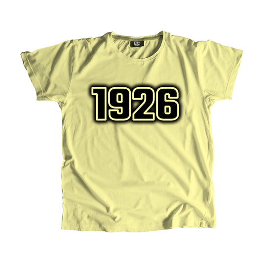 1926 Vintage Heritage Year Men Unisex T-Shirt (Butter Yellow)
