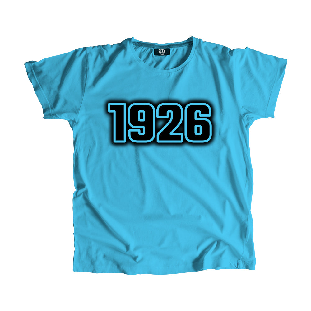 1926 Vintage Heritage Year Men Unisex T-Shirt (Sky Blue)