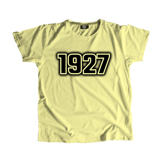 1927 Vintage Heritage Year Men Unisex T-Shirt (Butter Yellow)