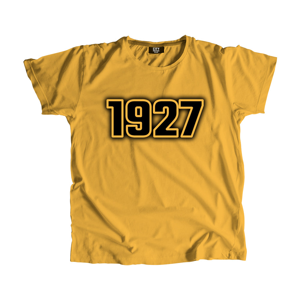 1927 Vintage Heritage Year Men Unisex T-Shirt (Golden Yellow)