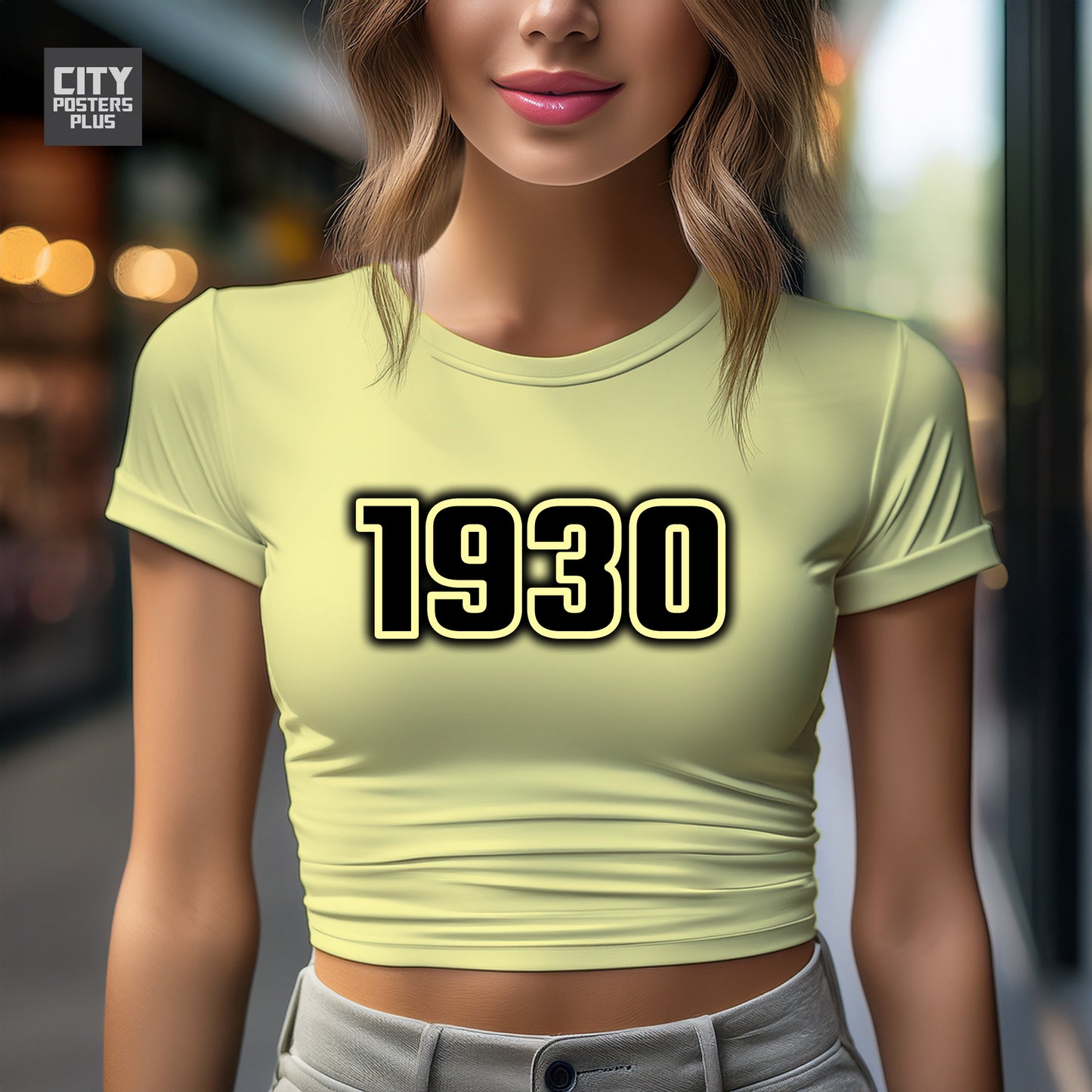 City Posters Plus 1930 Vintage Birth Year Women Crop Top