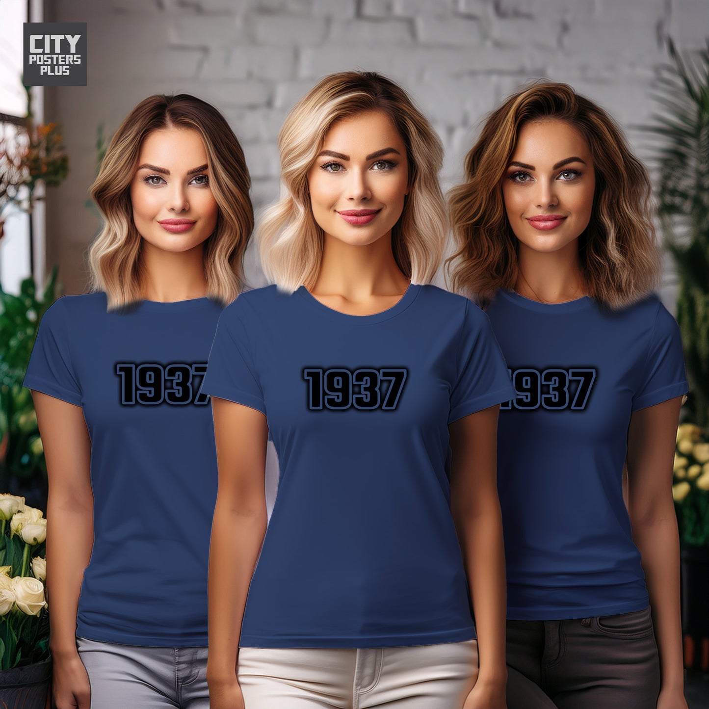 City Posters Plus 1937 Vintage Birth Year Women T-Shirt