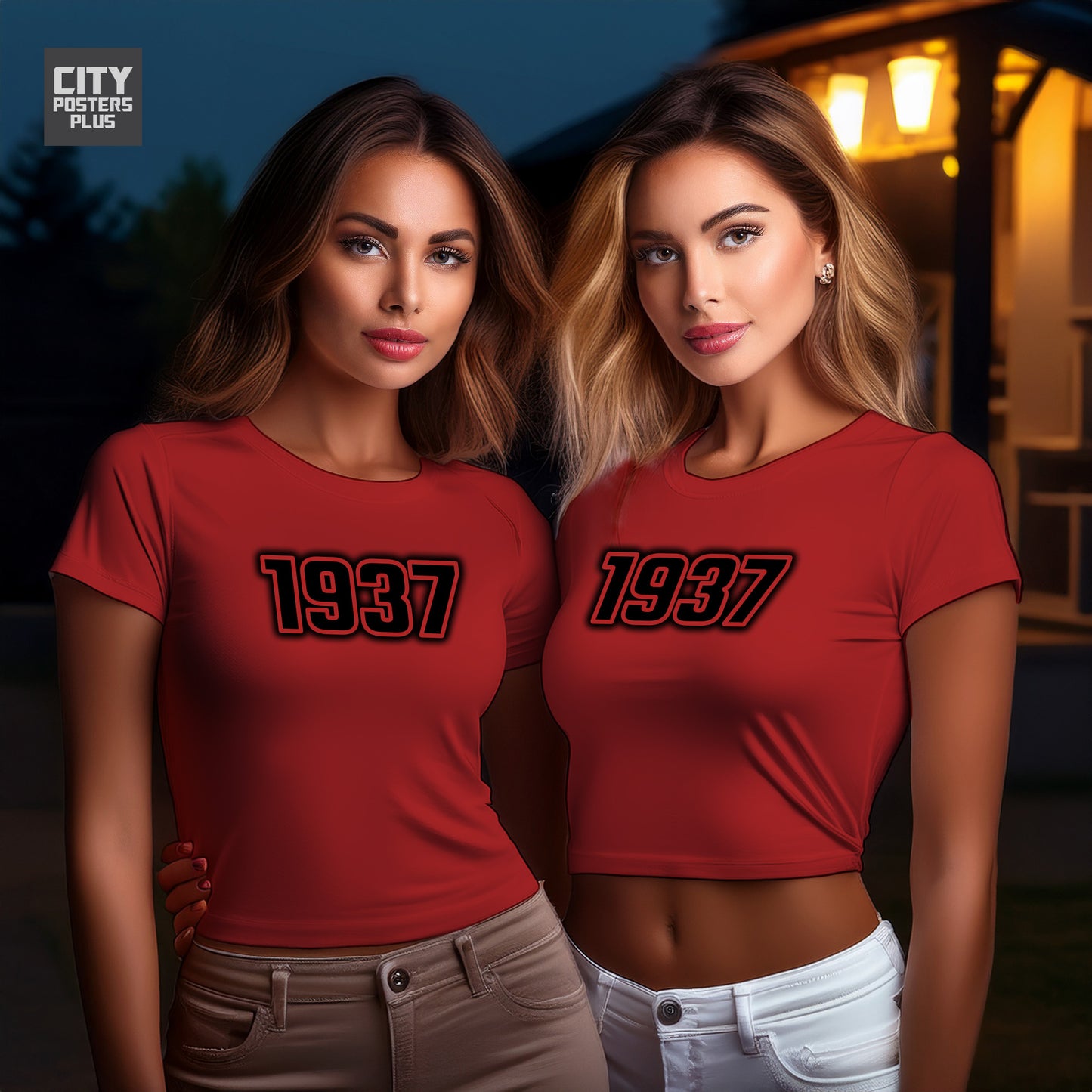 City Posters Plus 1937 Vintage Birth Year Women Crop Top