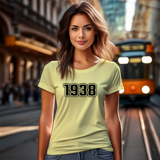 1938 Women T-Shirt | Vintage Birth Year Shirt | City Posters Plus