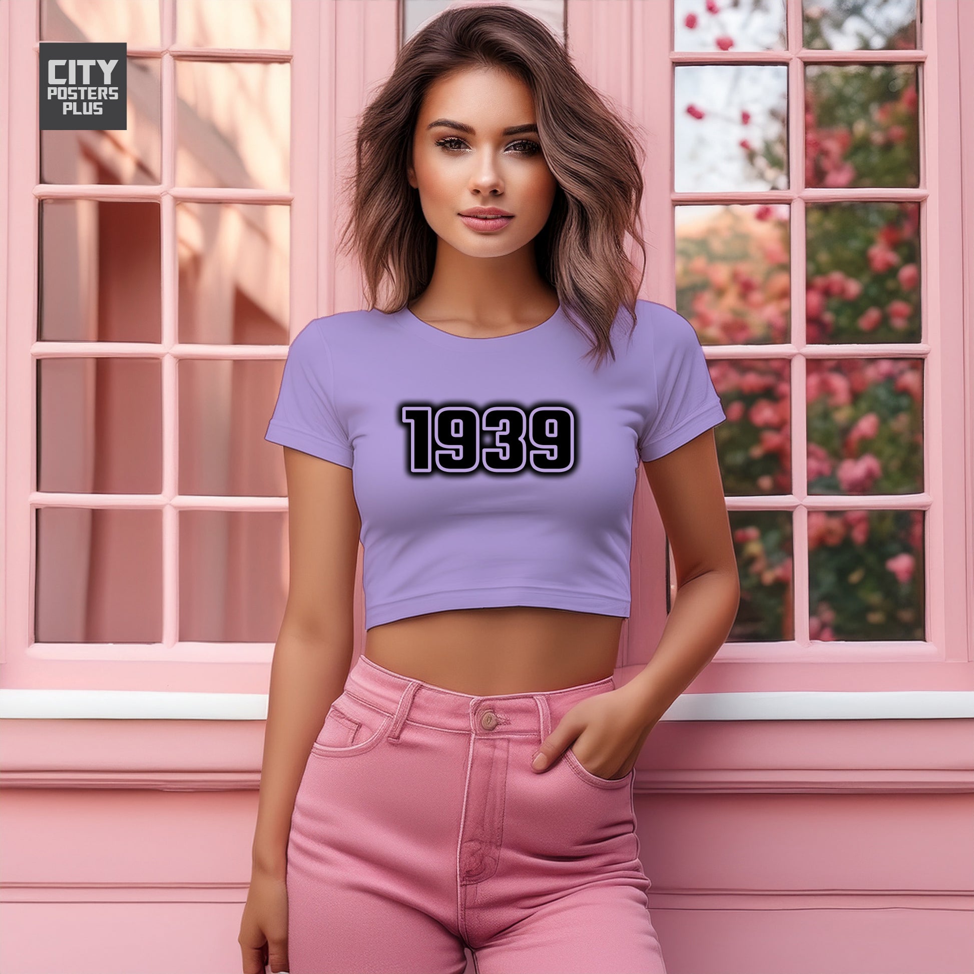 1939 Women Crop Top | Vintage Birth Year Shirt | City Posters Plus
