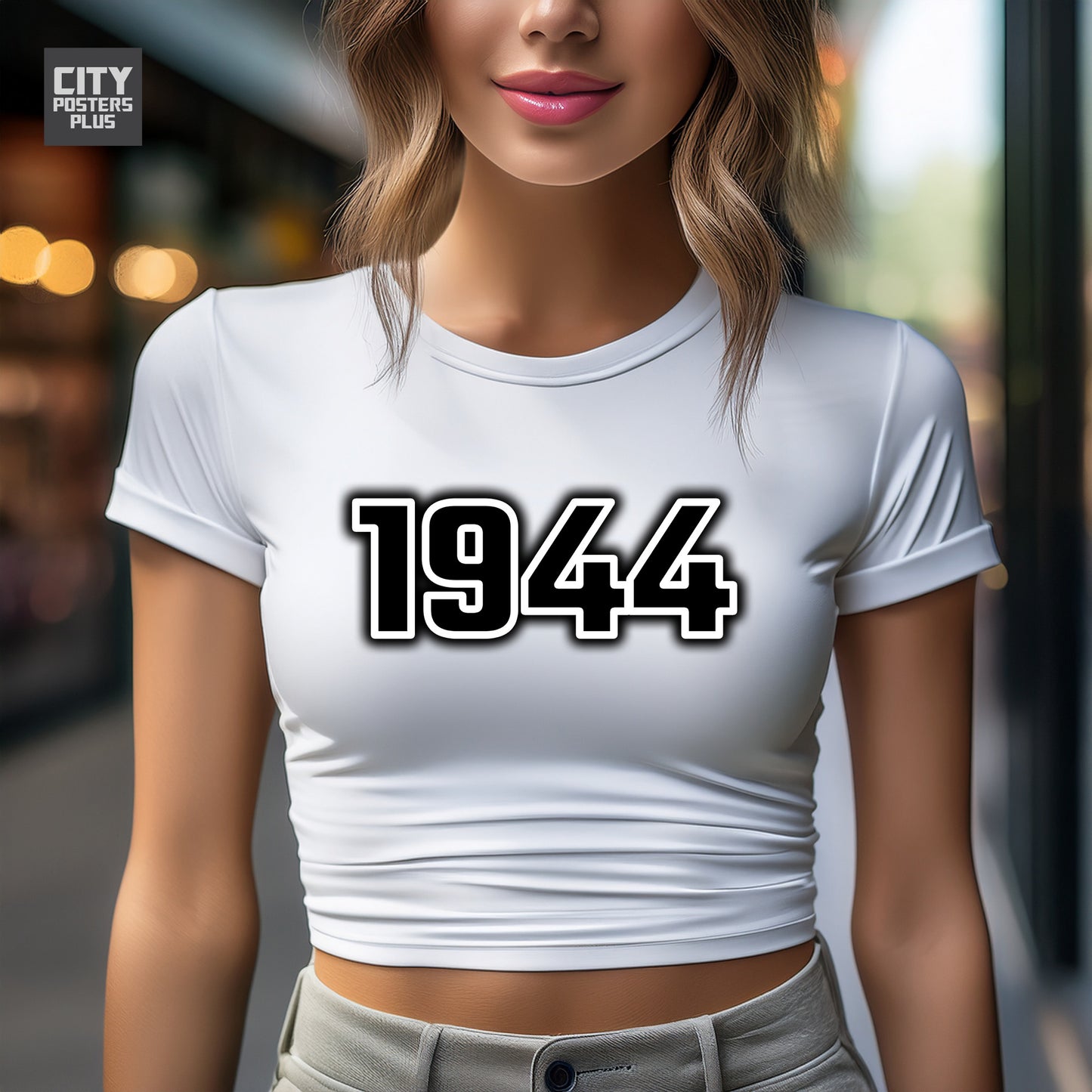 City Posters Plus 1944 Vintage Birth Year Women Crop Top