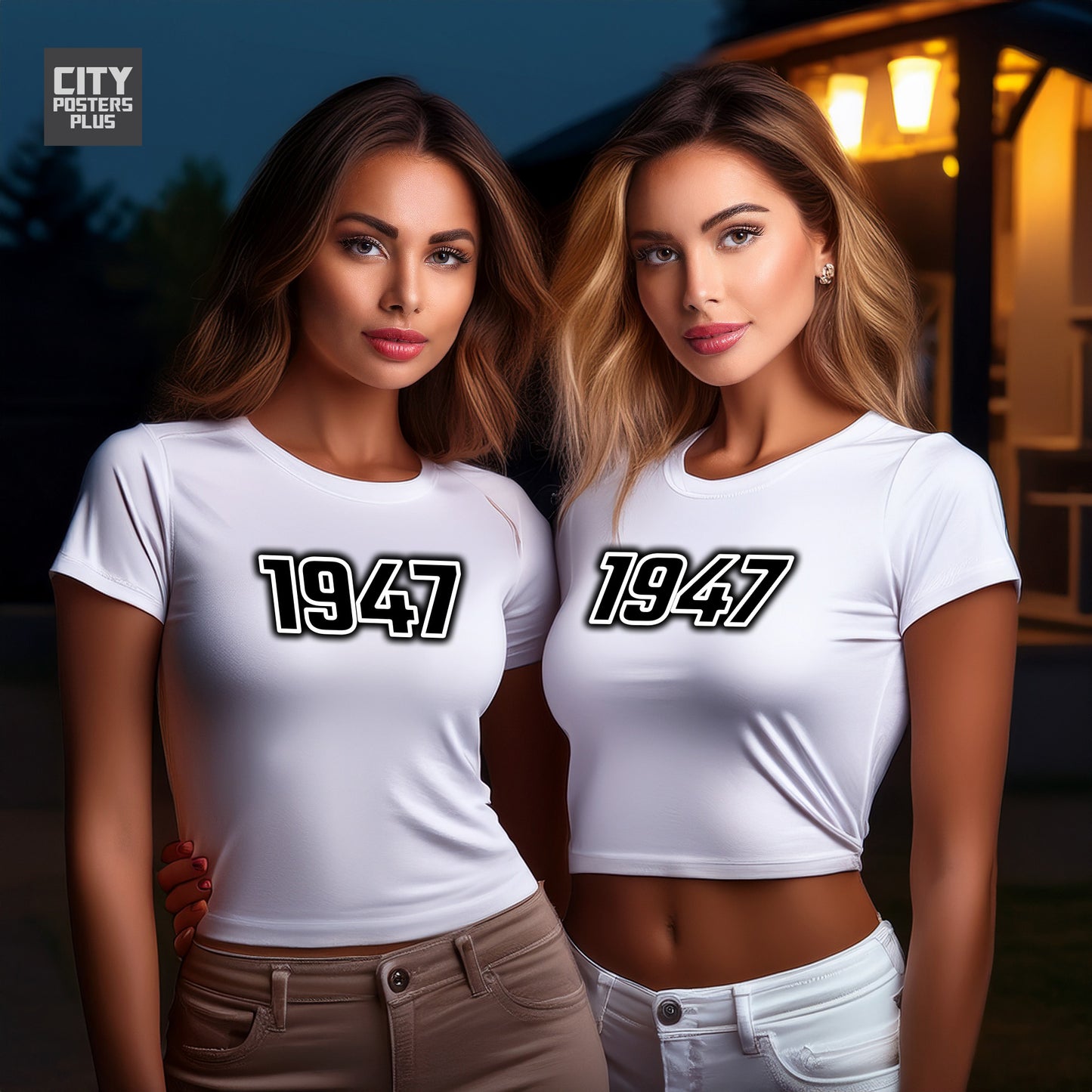 City Posters Plus 1947 Vintage Birth Year Women Crop Top