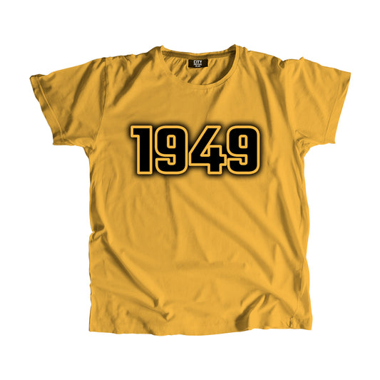 1949 Vintage Heritage Year Men Unisex T-Shirt (Golden Yellow)