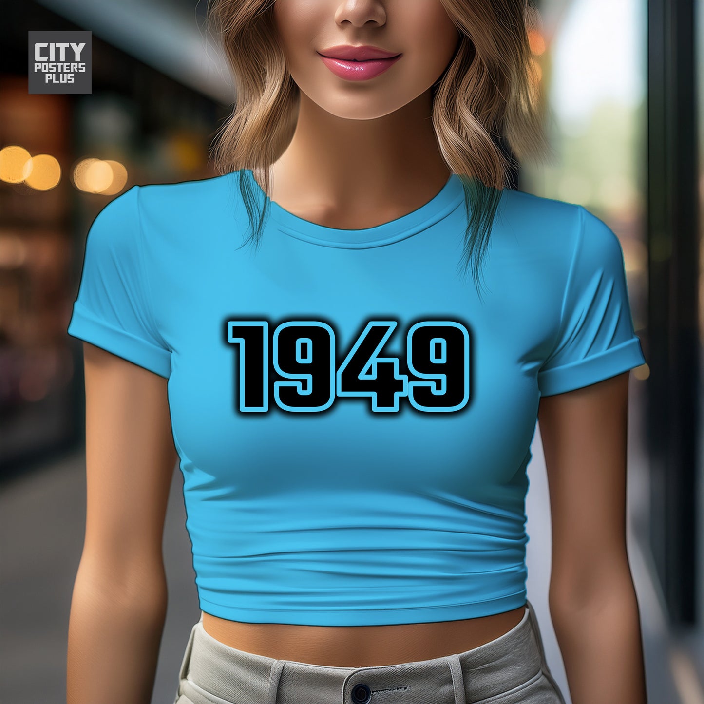 City Posters Plus 1949 Vintage Birth Year Women Crop Top