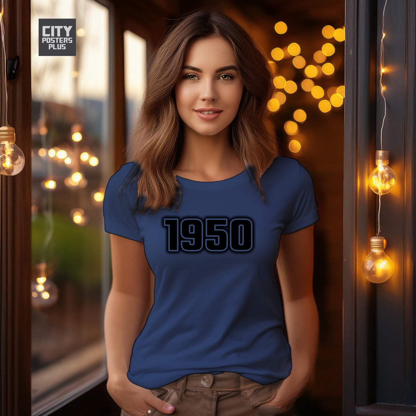 City Posters Plus 1950 Vintage Birth Year Women T-Shirt