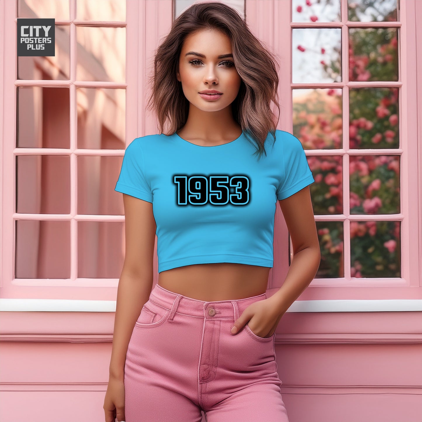 1953 Women Crop Top | Vintage Birth Year Shirt | City Posters Plus