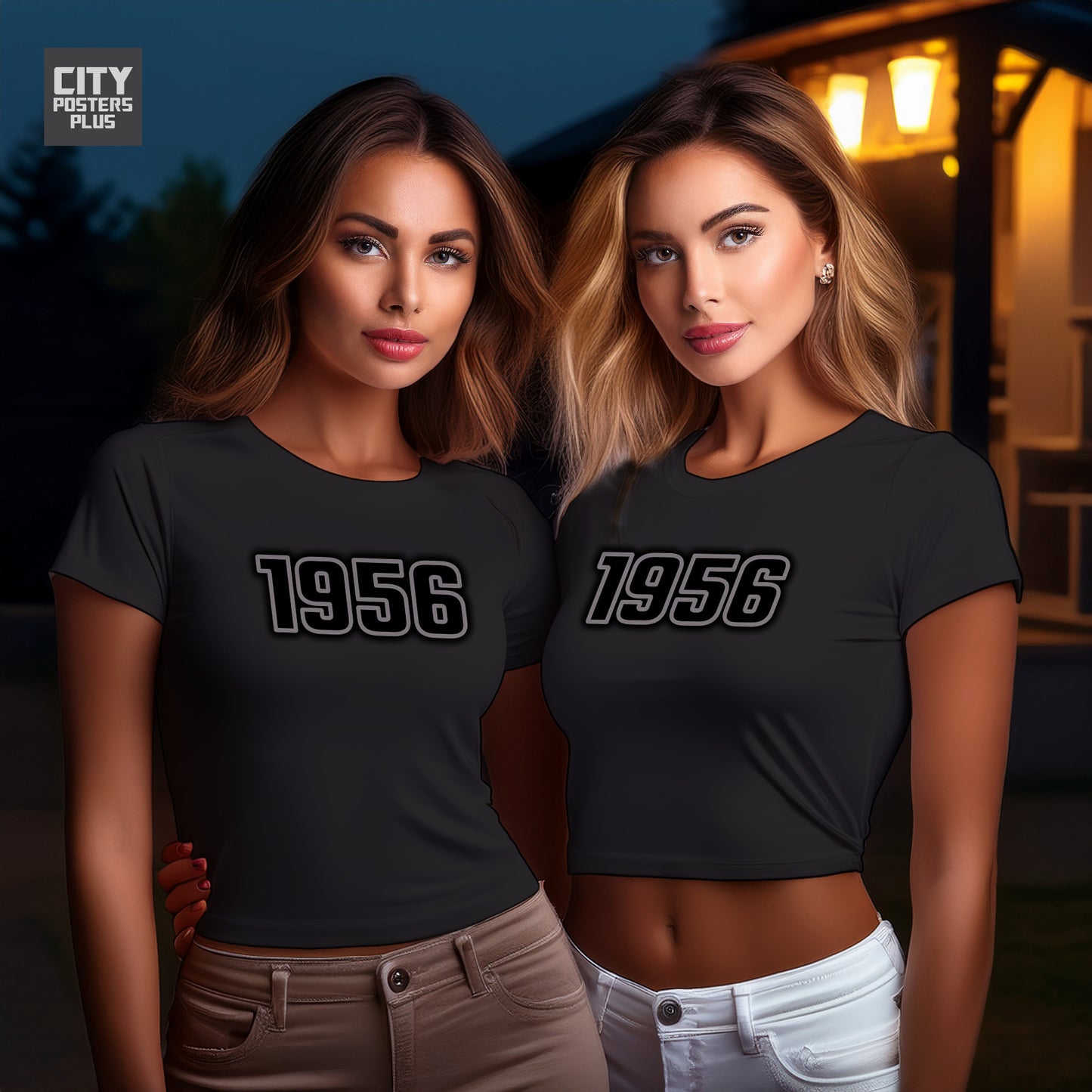 City Posters Plus 1956 Vintage Birth Year Women Crop Top
