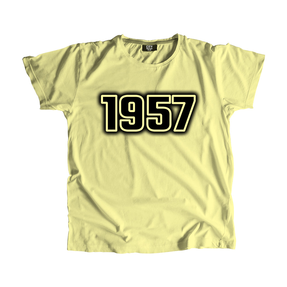 1957 Vintage Heritage Year Men Unisex T-Shirt (Butter Yellow)