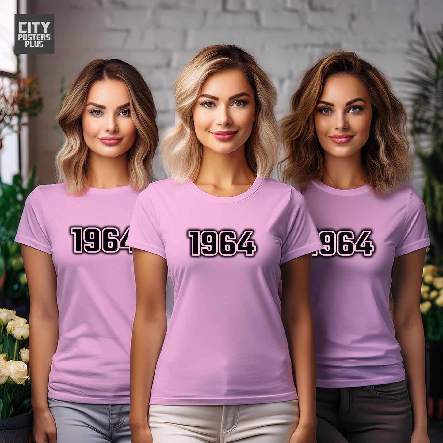 City Posters Plus 1964 Vintage Birth Year Women T-Shirt
