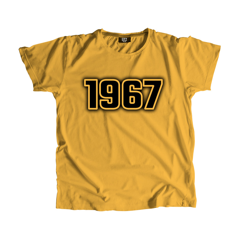 1967 Vintage Heritage Year Men Unisex T-Shirt (Golden Yellow)