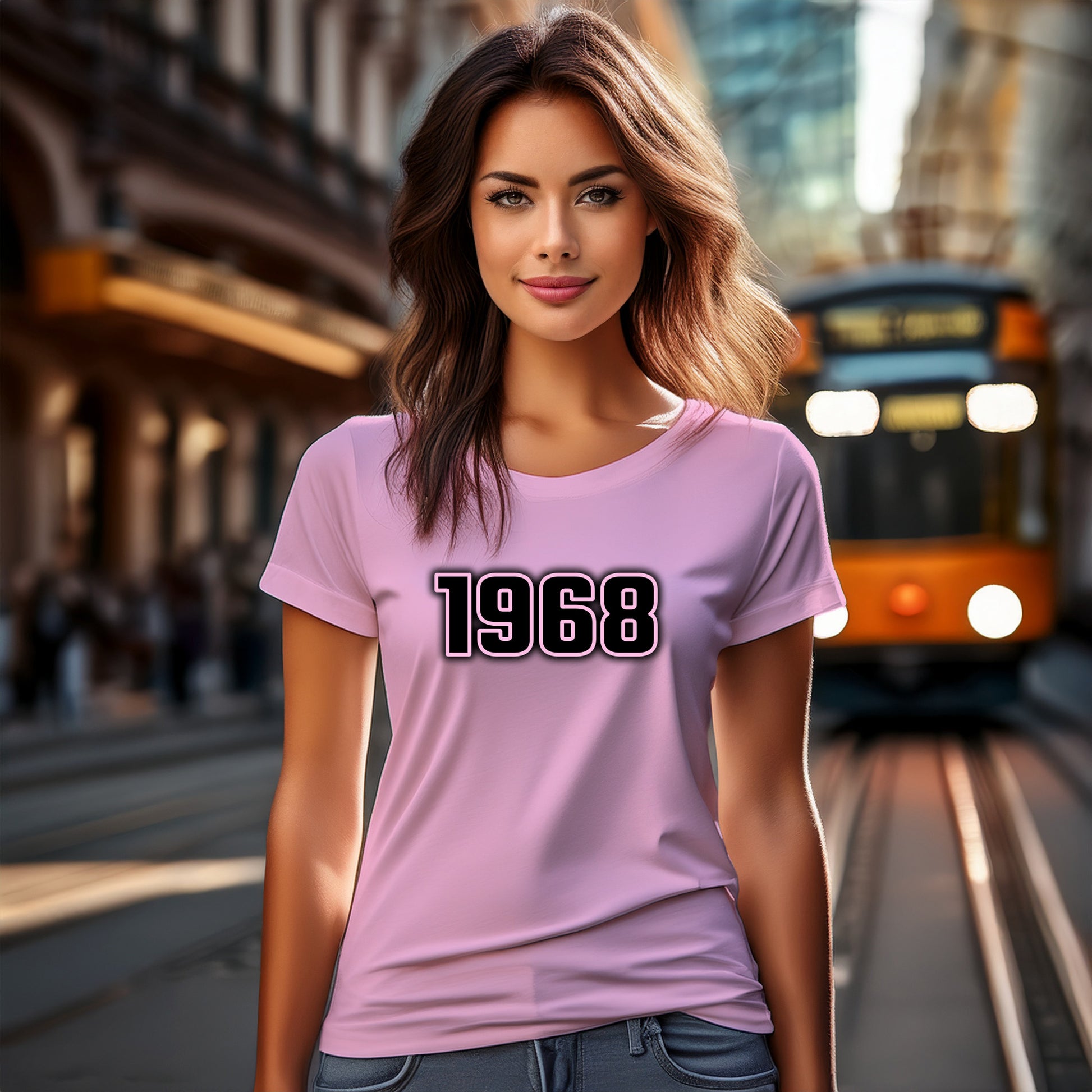 1968 Women T-Shirt | Vintage Birth Year Shirt | City Posters Plus