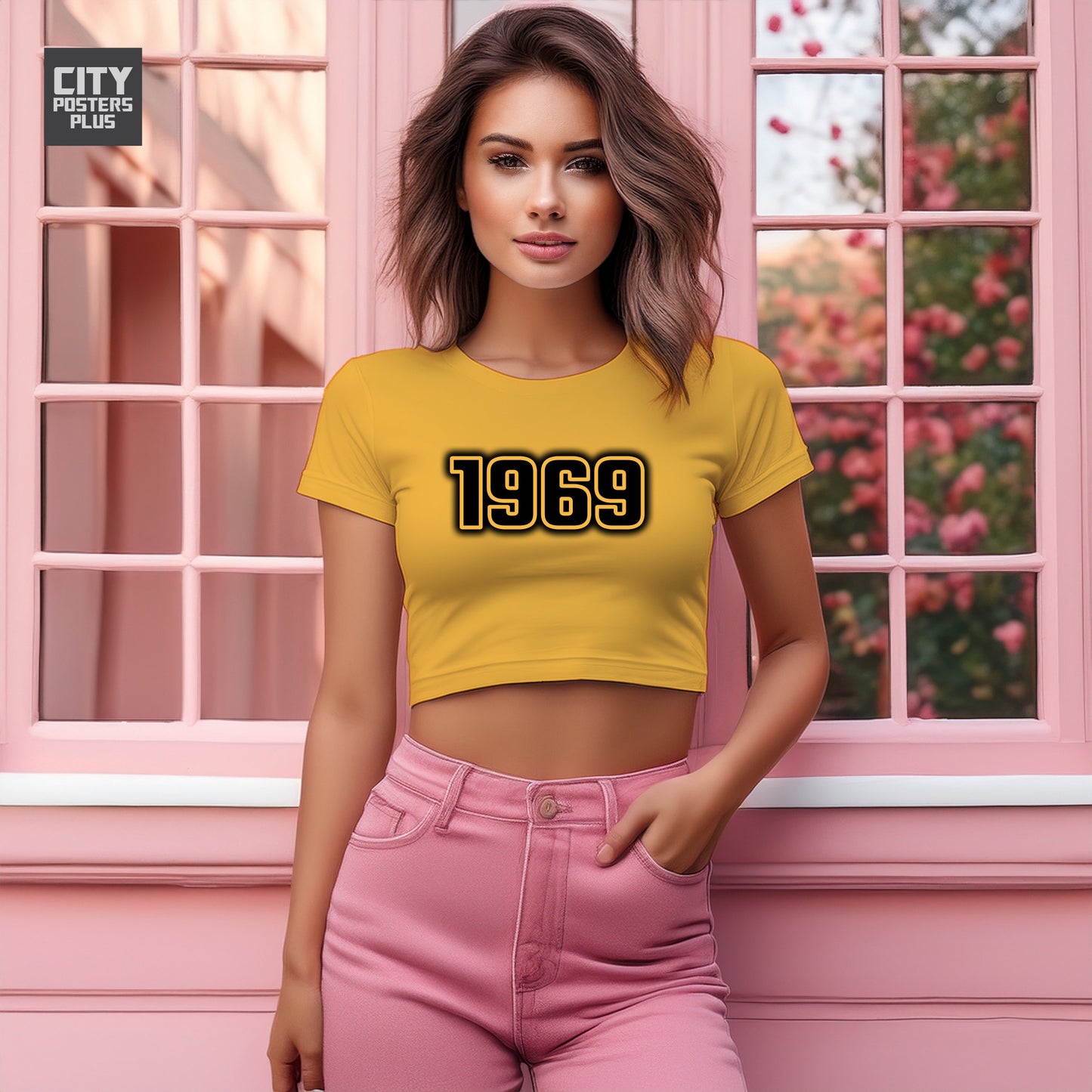 1969 Women Crop Top | Vintage Birth Year Shirt | City Posters Plus