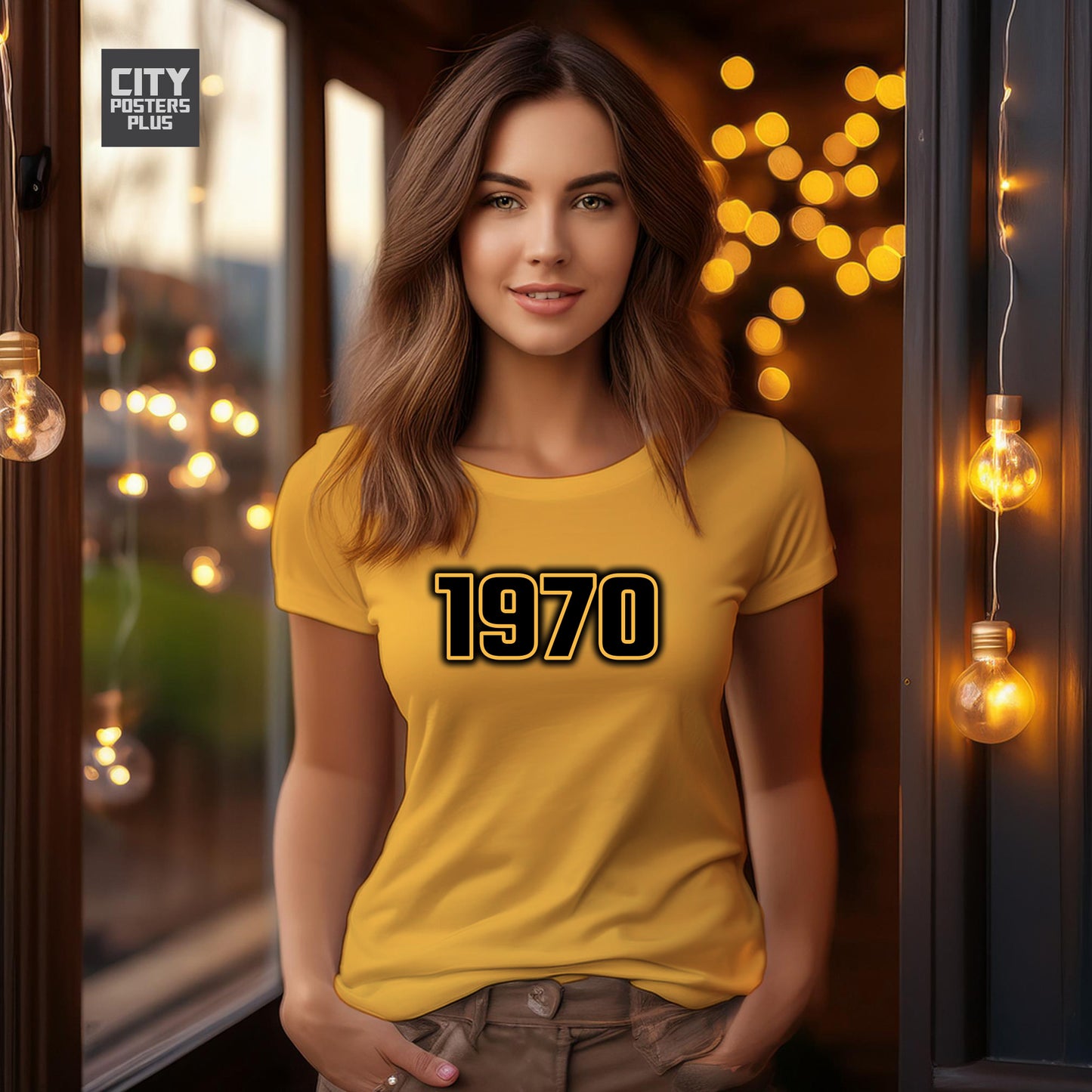 City Posters Plus 1970 Vintage Birth Year Women T-Shirt