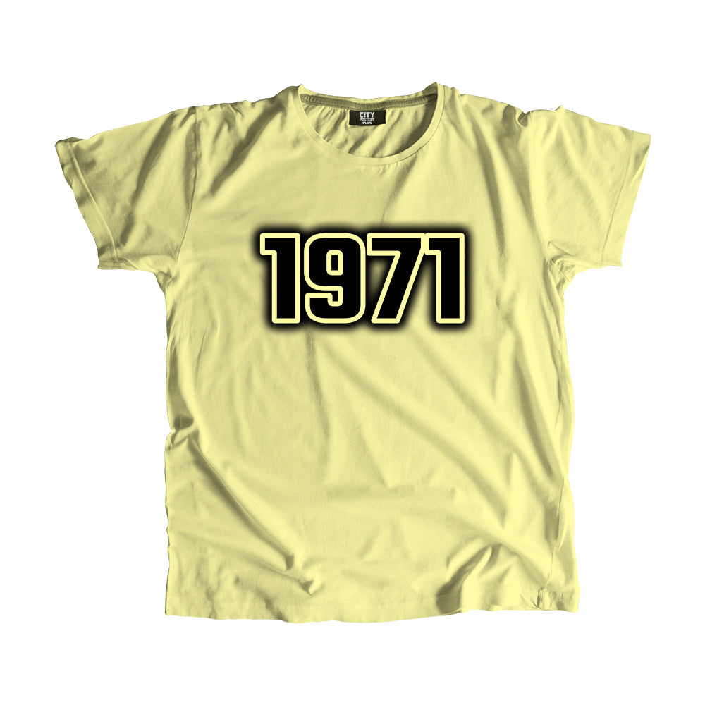 1971 Vintage Heritage Year Men Unisex T-Shirt (Butter Yellow)