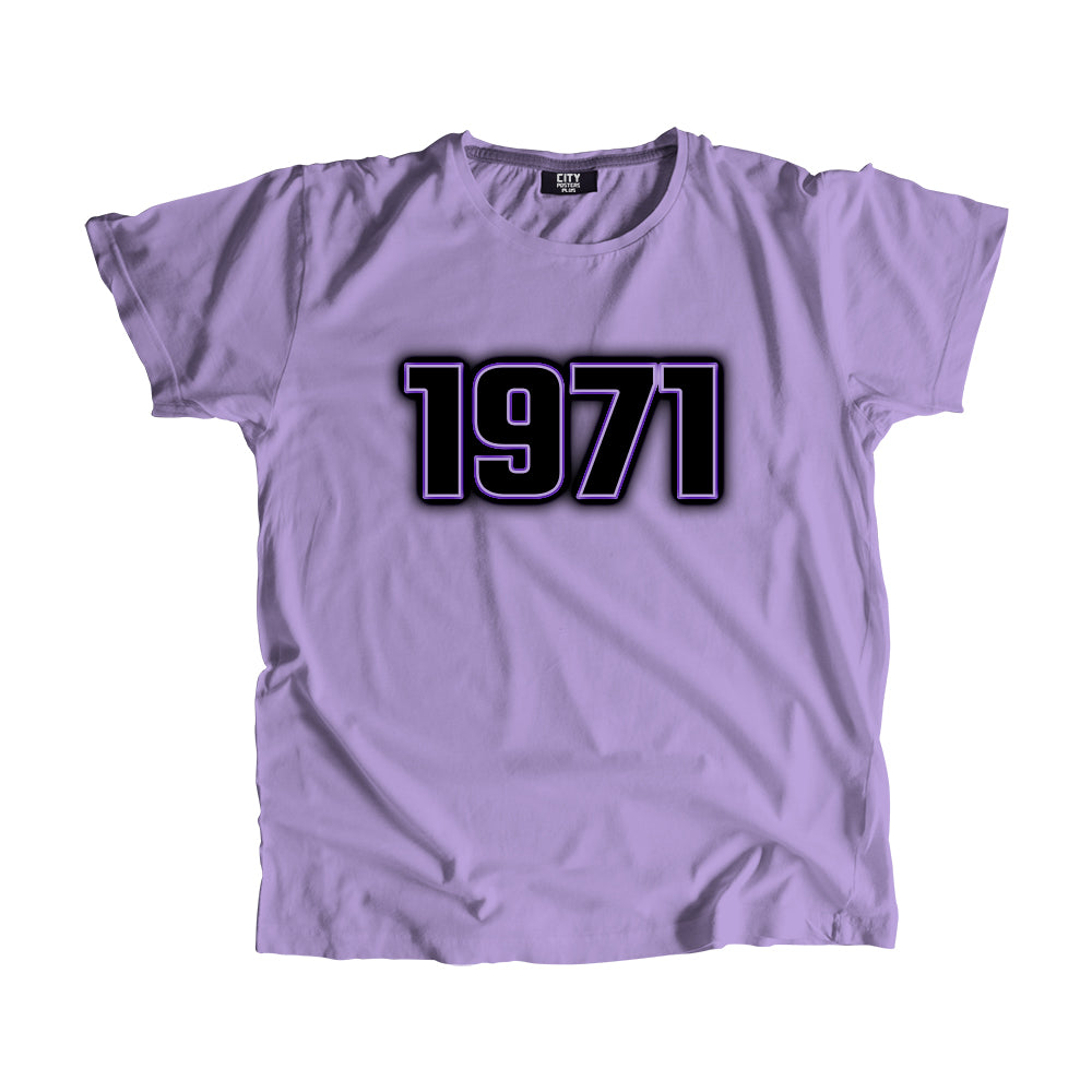 1971 Vintage Heritage Year Men Unisex T-Shirt (Iris Lavender)