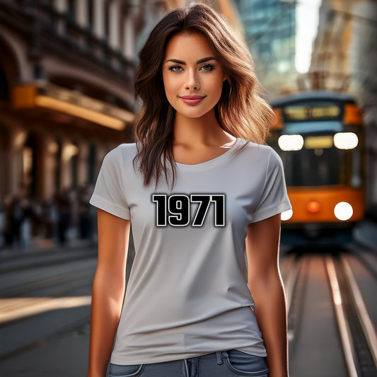 1971 Women T-Shirt | Vintage Birth Year Shirt | City Posters Plus