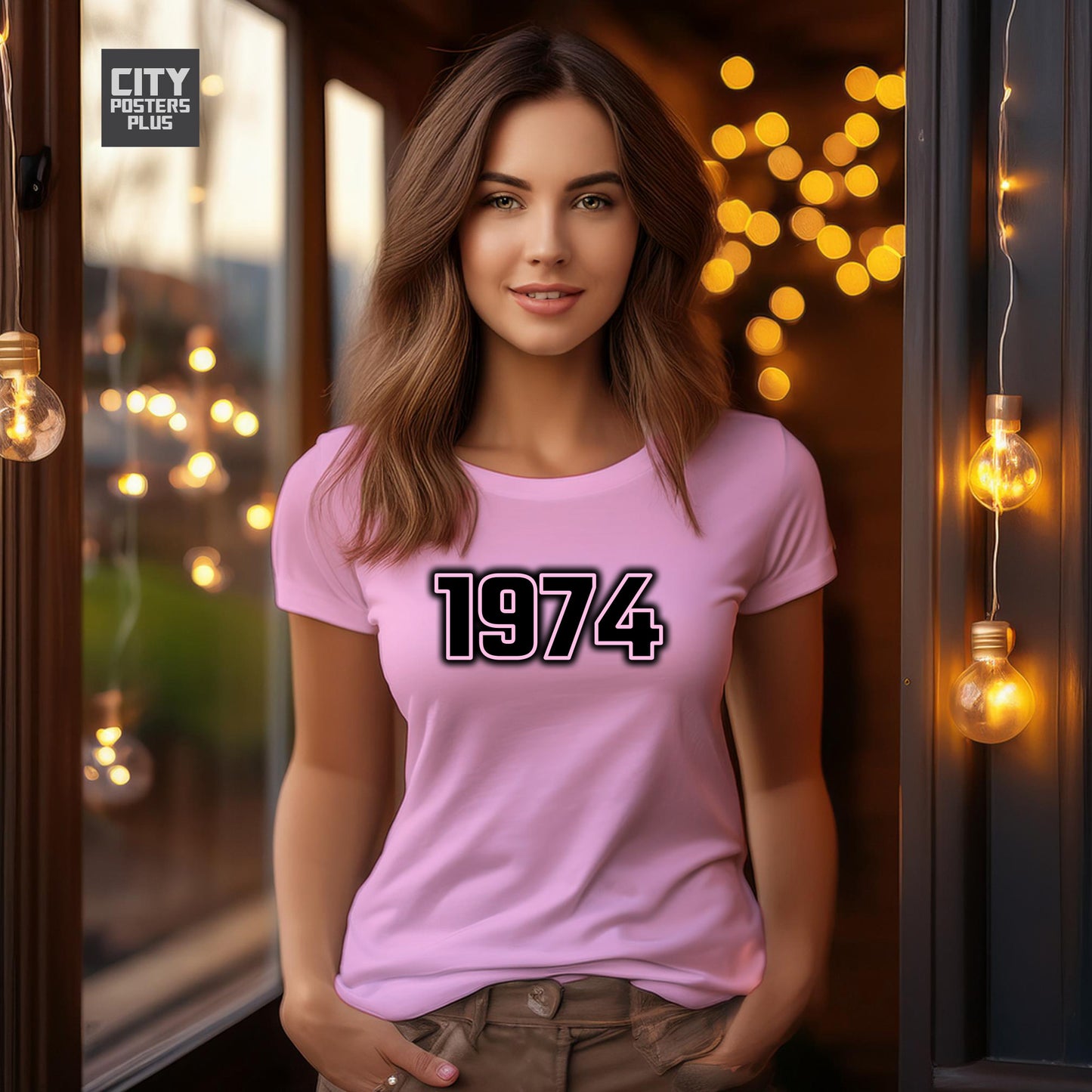 City Posters Plus 1974 Vintage Birth Year Women T-Shirt