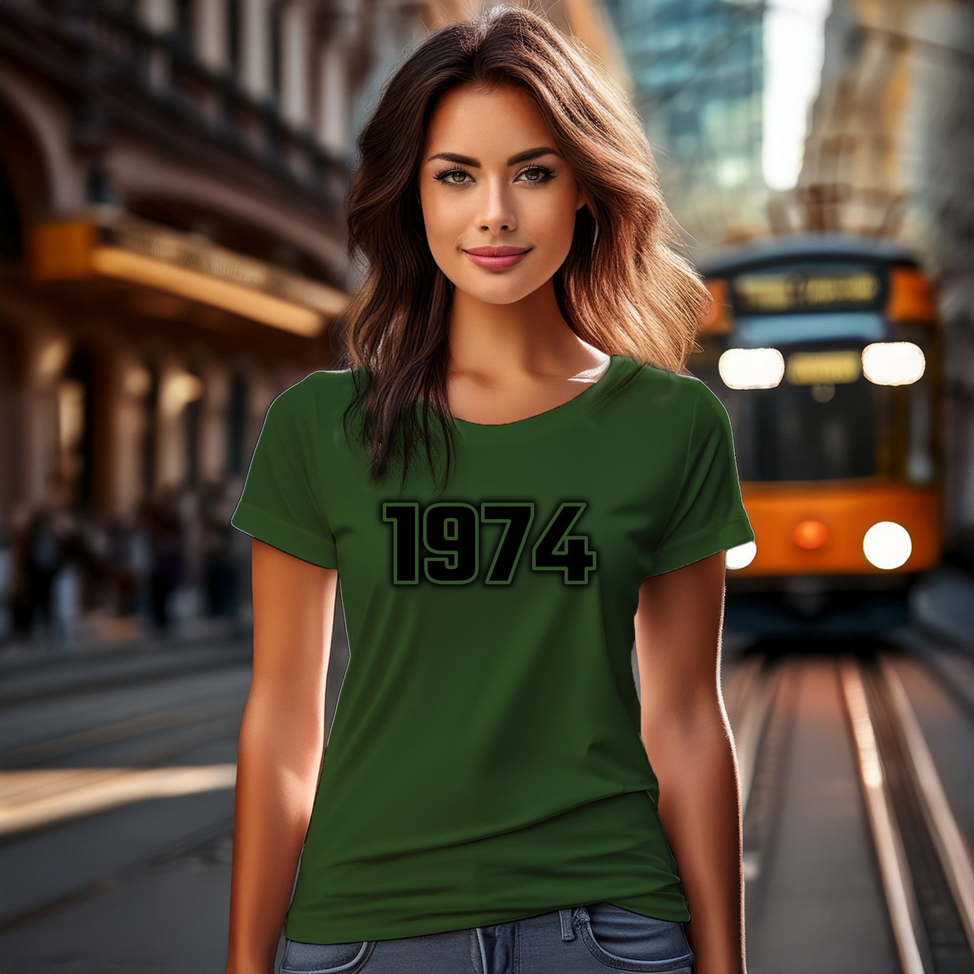 1974 Women T-Shirt | Vintage Birth Year Shirt | City Posters Plus