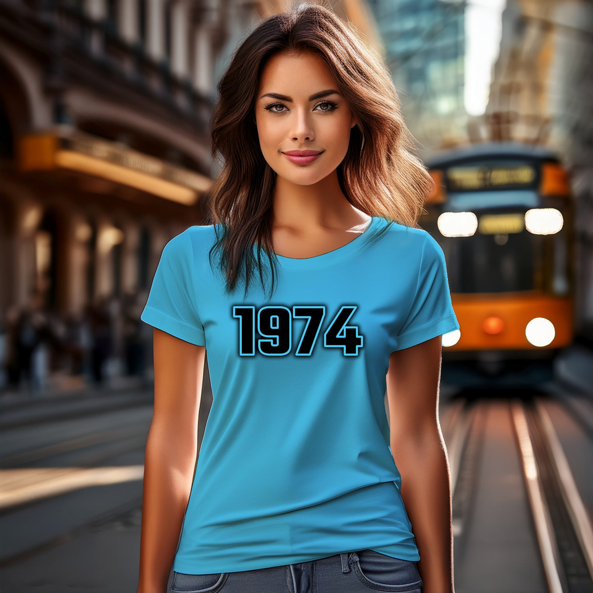 1974 Women T-Shirt | Vintage Birth Year Shirt | City Posters Plus
