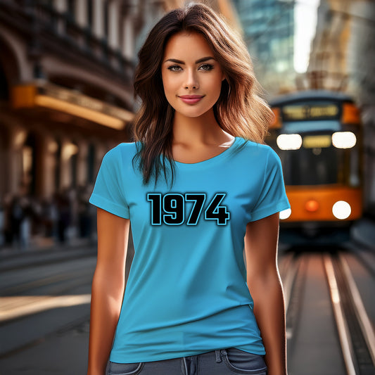 1974 Women T-Shirt | Vintage Birth Year Shirt | City Posters Plus
