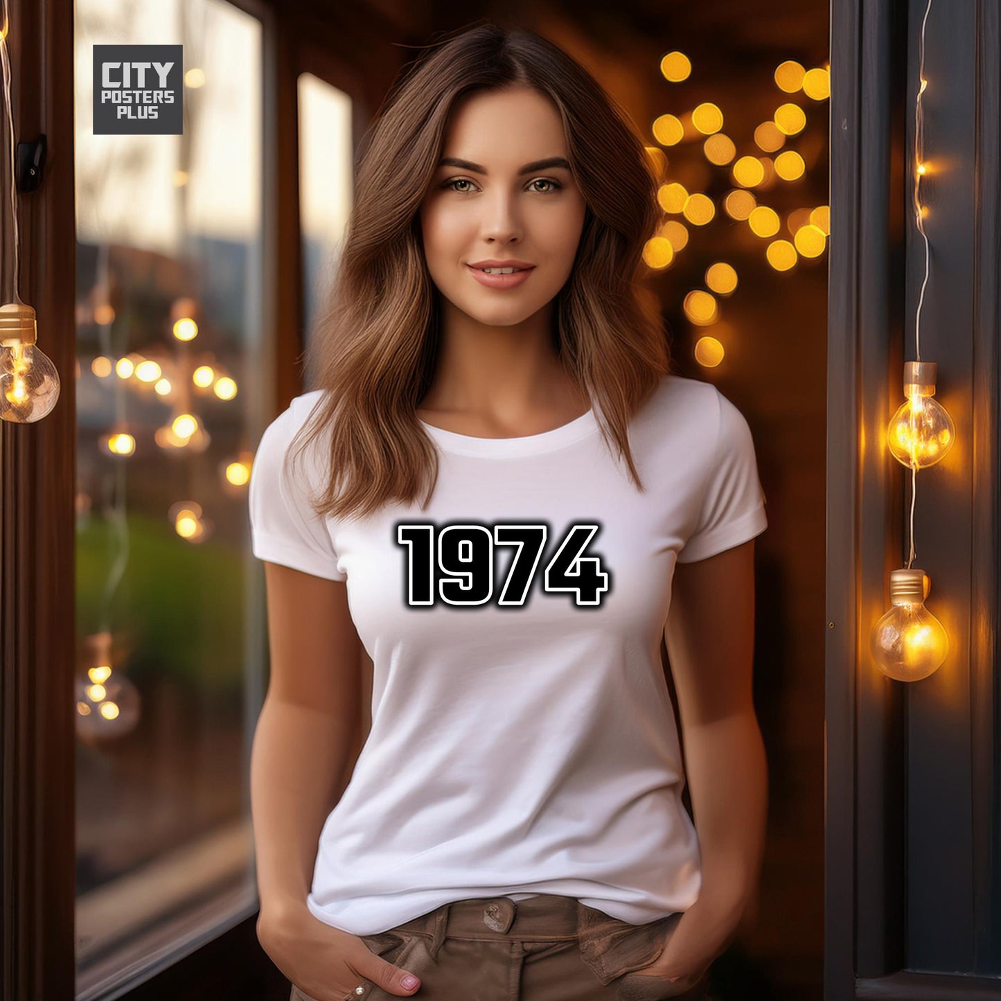 City Posters Plus 1974 Vintage Birth Year Women T-Shirt