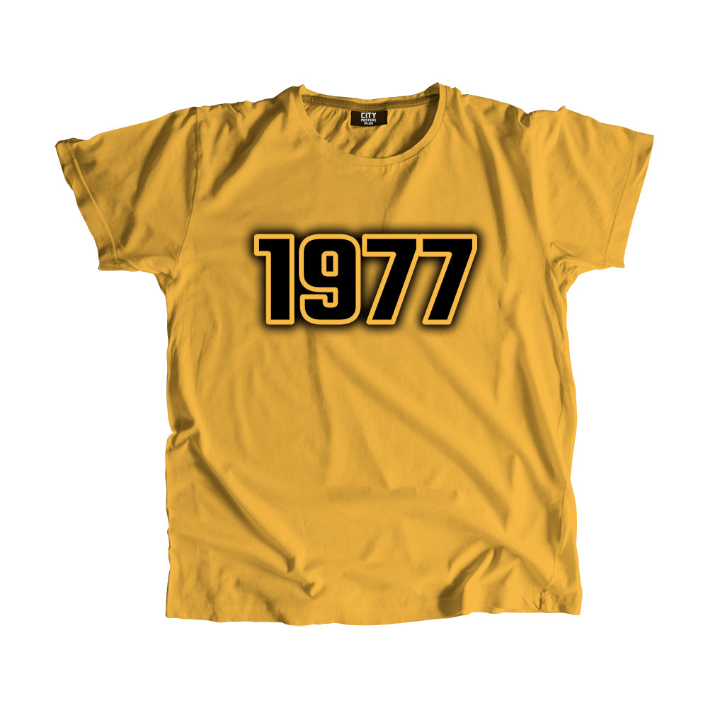 1977 Vintage Heritage Year Men Unisex T-Shirt (Golden Yellow)