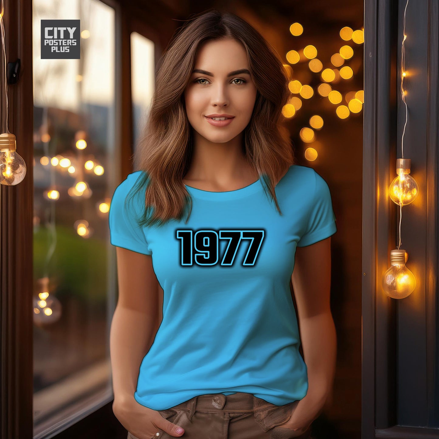 City Posters Plus 1977 Vintage Birth Year Women T-Shirt
