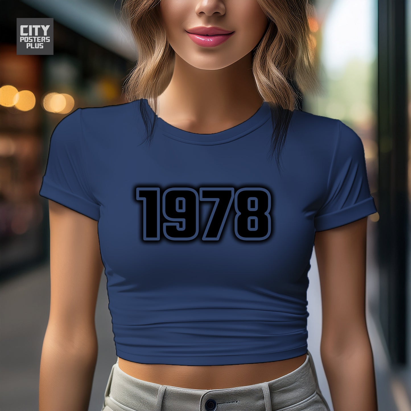 City Posters Plus 1978 Vintage Birth Year Women Crop Top