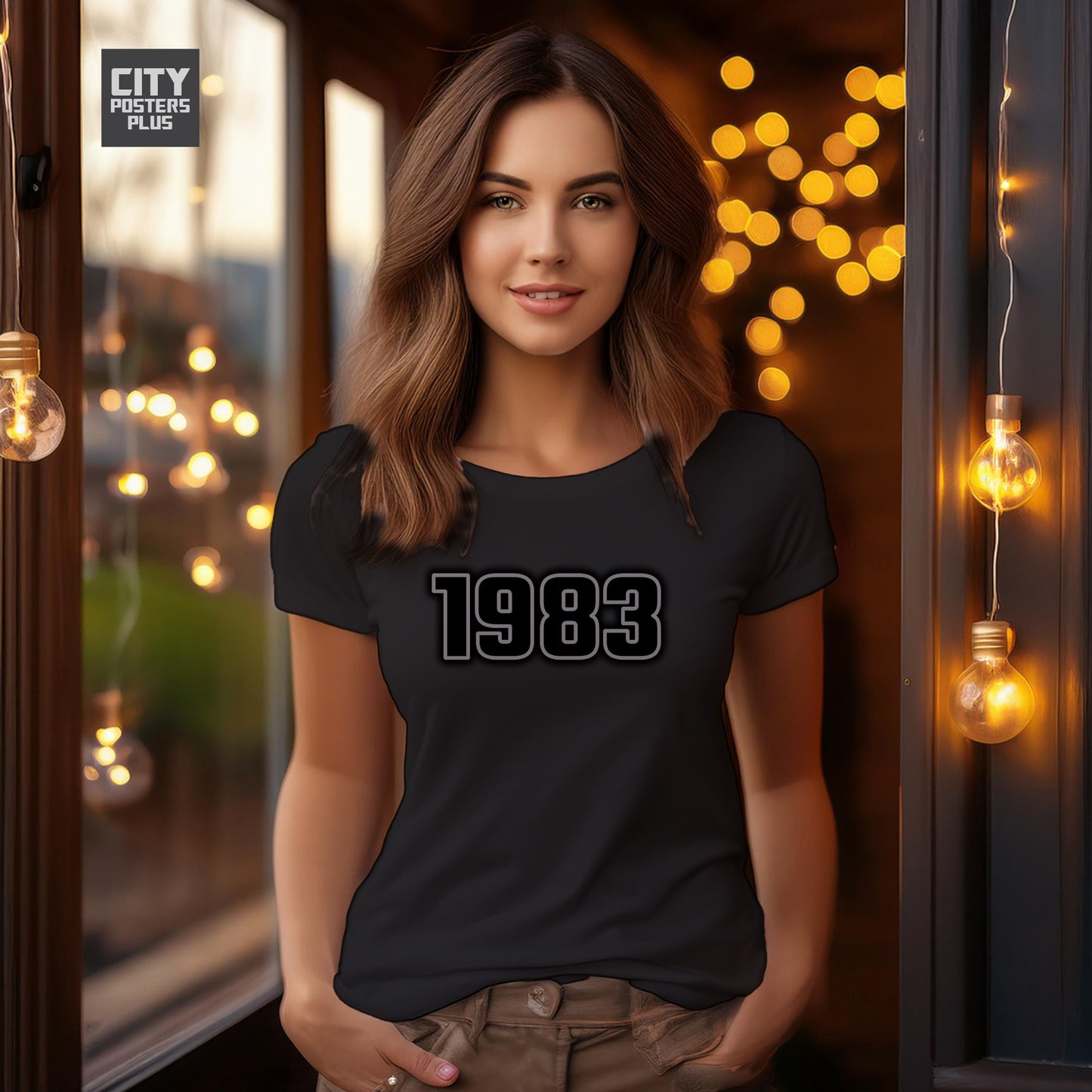 City Posters Plus 1983 Vintage Birth Year Women T-Shirt