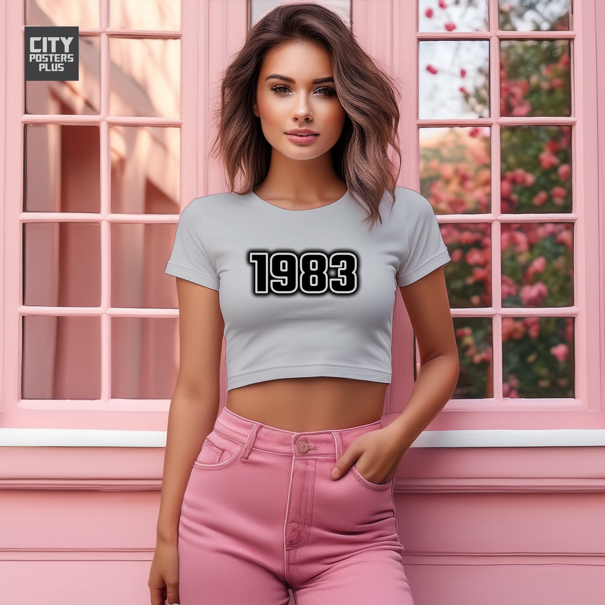 1983 Women Crop Top | Vintage Birth Year Shirt | City Posters Plus