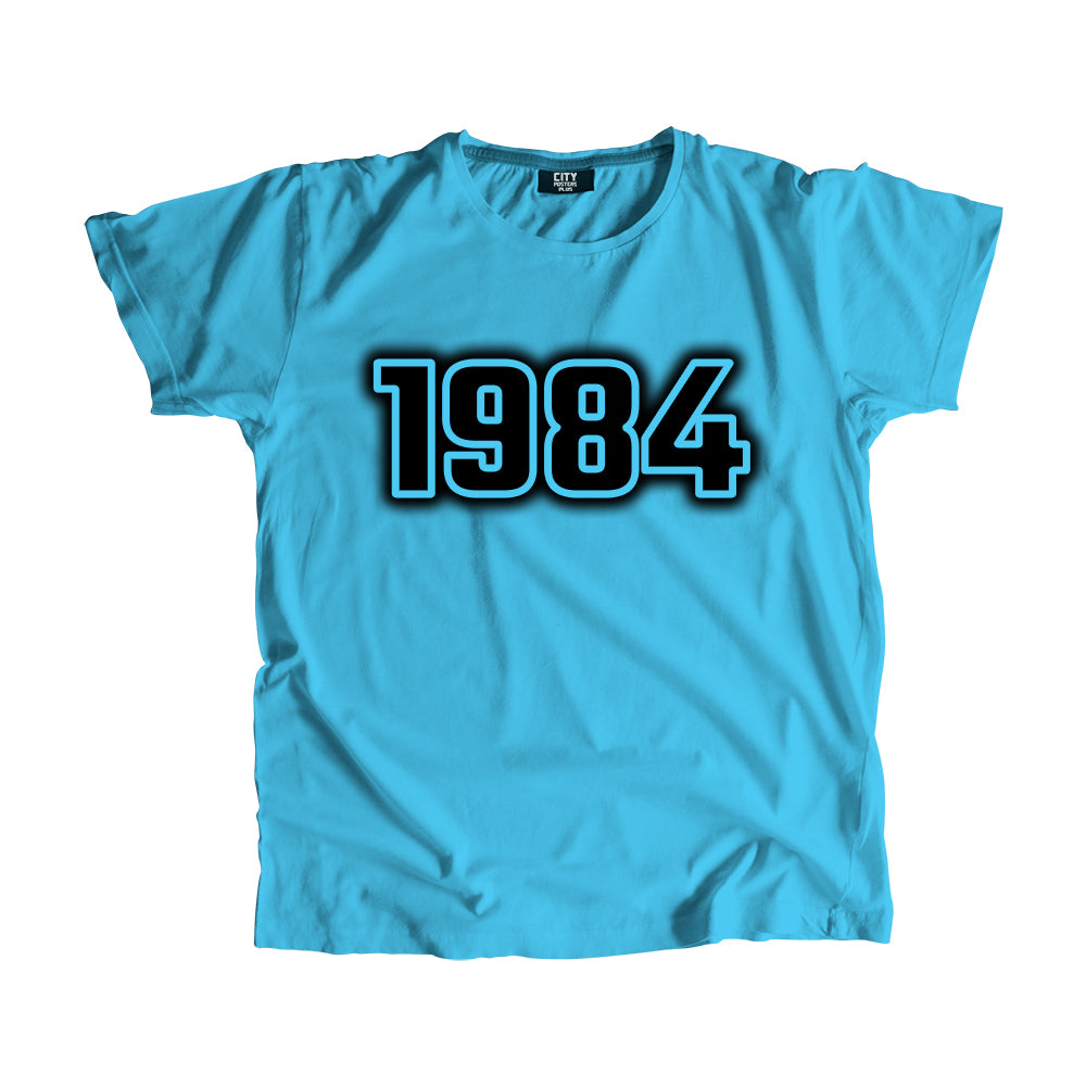 1984 Vintage Heritage Year Men Unisex T-Shirt (Sky Blue)