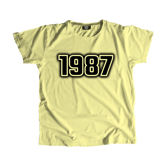 1987 Vintage Heritage Year Men Unisex T-Shirt (Butter Yellow)