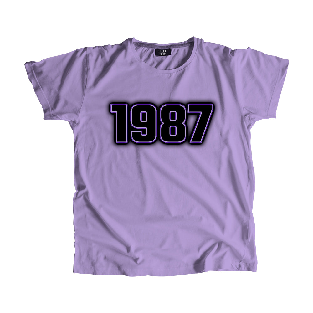 1987 Vintage Heritage Year Men Unisex T-Shirt (Iris Lavender)