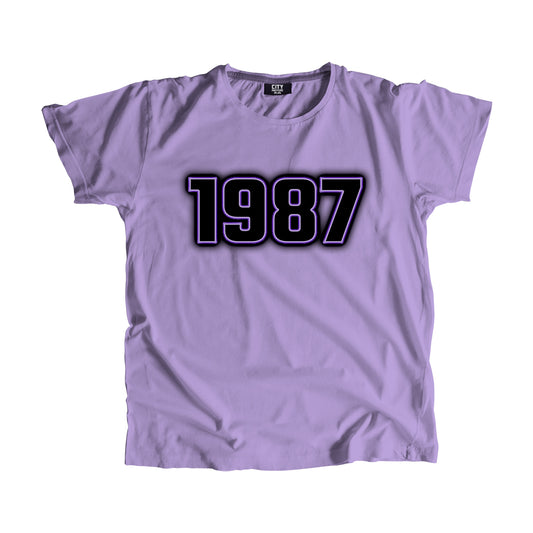 1987 Vintage Heritage Year Men Unisex T-Shirt (Iris Lavender)