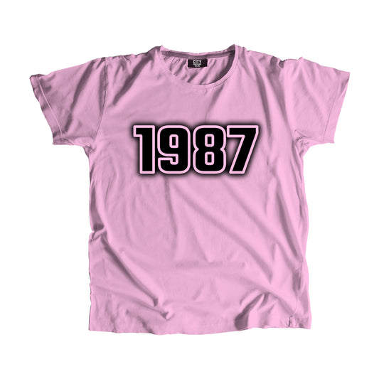1987 Vintage Heritage Year Men Unisex T-Shirt (Light Pink)
