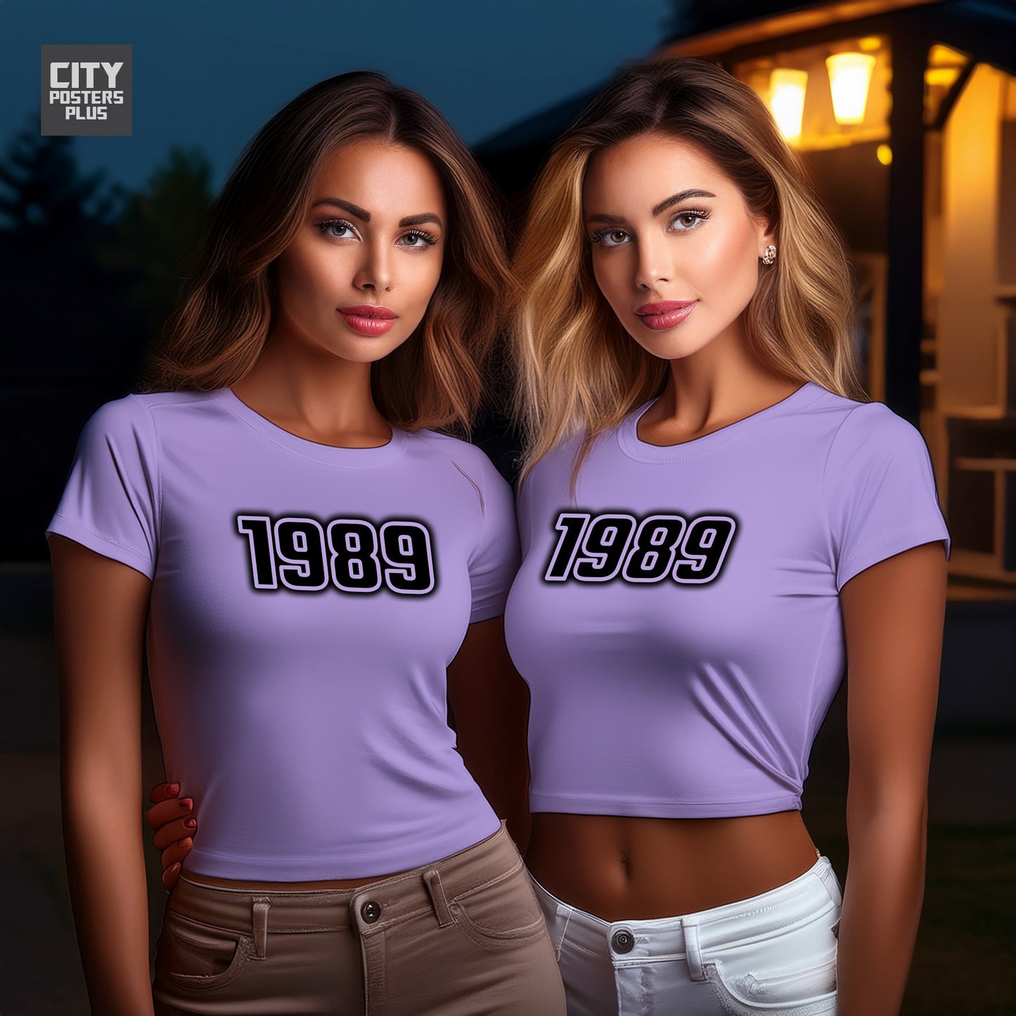 City Posters Plus 1989 Vintage Birth Year Women Crop Top