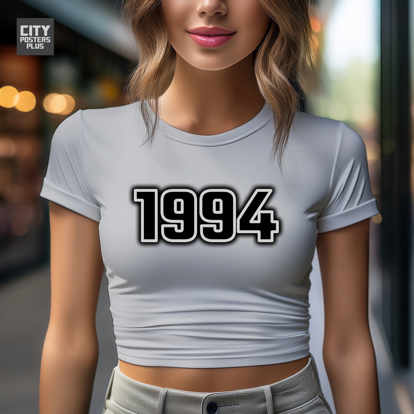 City Posters Plus 1994 Vintage Birth Year Women Crop Top