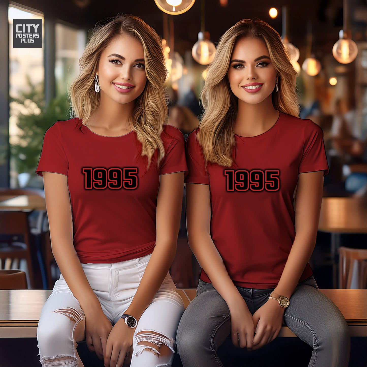 City Posters Plus 1995 Vintage Birth Year Women T-Shirt