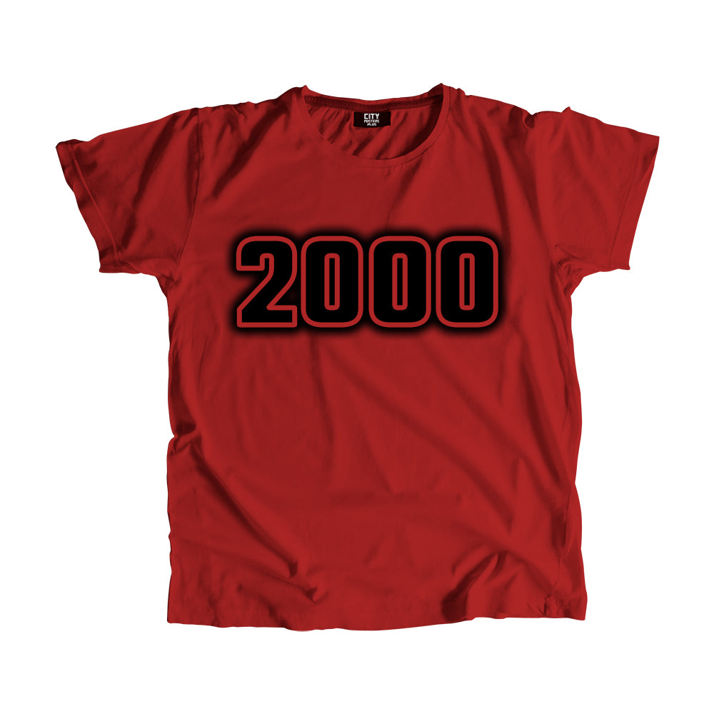 2000 Vintage Heritage Year Men Unisex T-Shirt (Red)