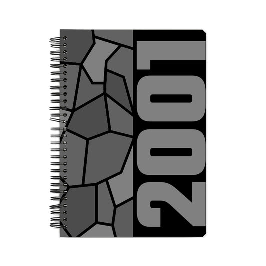 2001 Year Notebook (Black, A5 Size, 100 Pages, Ruled)