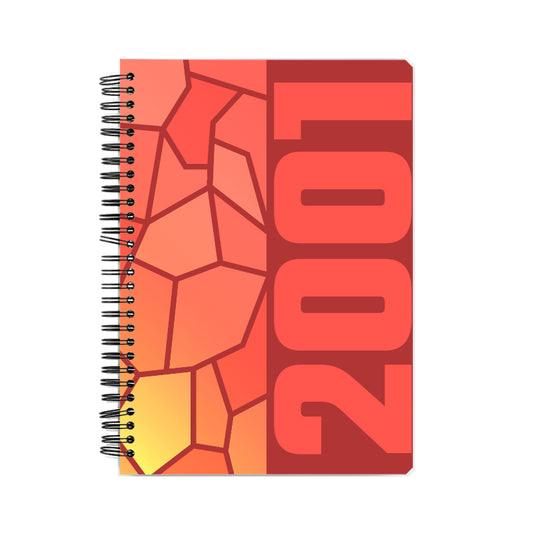 2001 Year Notebook (Red, A5 Size, 100 Pages, Ruled)